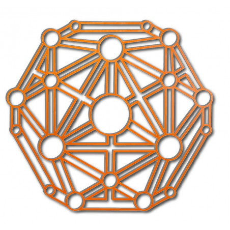 Geometrický obraz na stenu vyrezávaný z drevenej preglejky