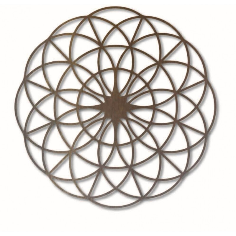 Čarovná drevená mandala na stenu - Kruhy I...