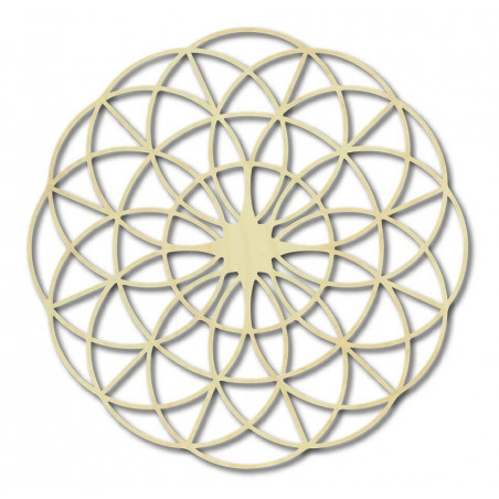 Čarovná drevená mandala na stenu - Kruhy I priemer FI 50, 60, 70, 80, 90, cm