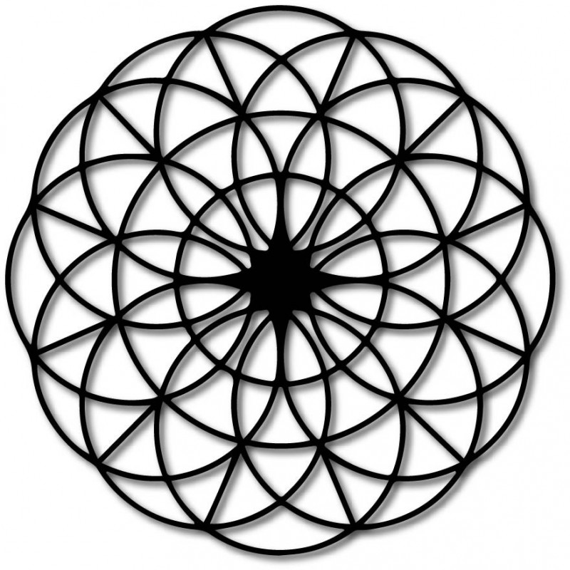 Čarovná drevená mandala na stenu - Kruhy I...